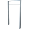 Lean-on hoop made of steel tube | Square tube, 80 x 20 mm | with cross bar (small distance) | total width: 750 mm | hot-dip galvanized